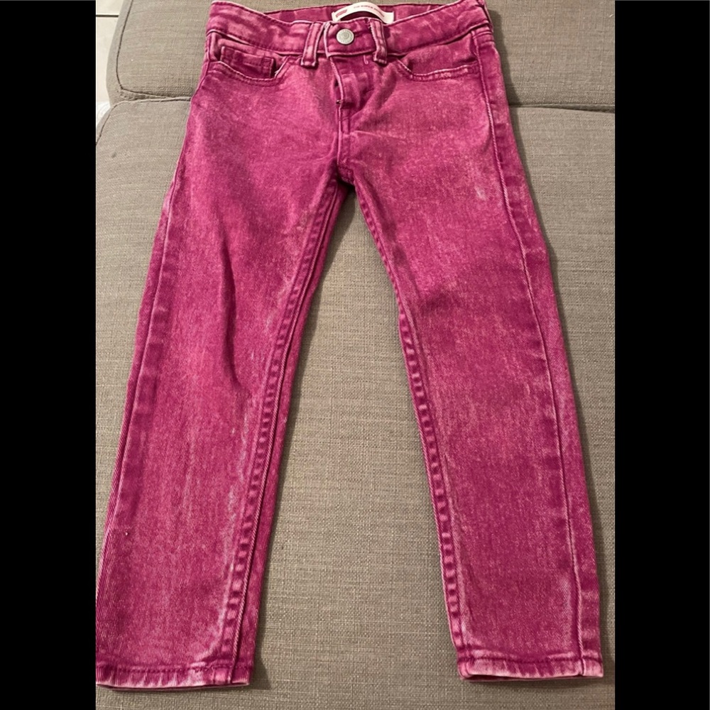 Levi's Pink Jeans 4T Girls (710 Super skinny)